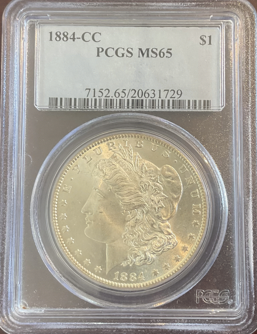 1884-CC Morgan Dollar PCGS MS65