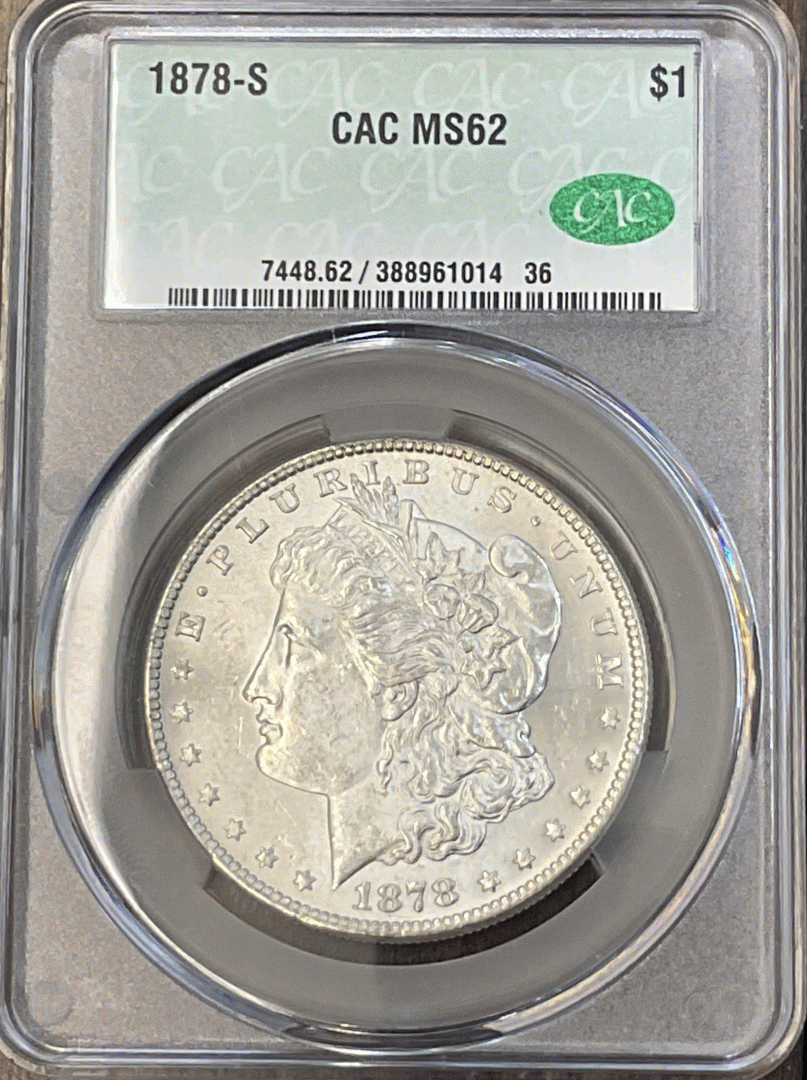 1878-S Morgan Dollar CAC MS 62