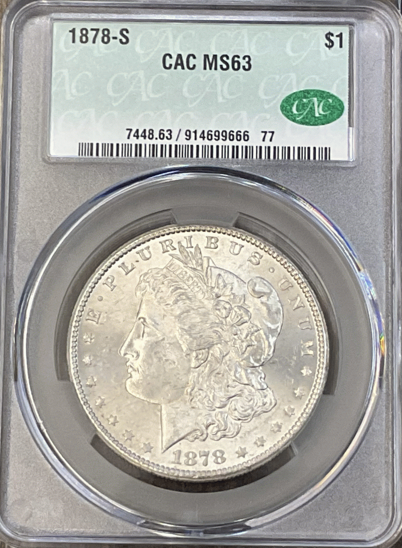 1878-S Morgan Dollar CAC MS63