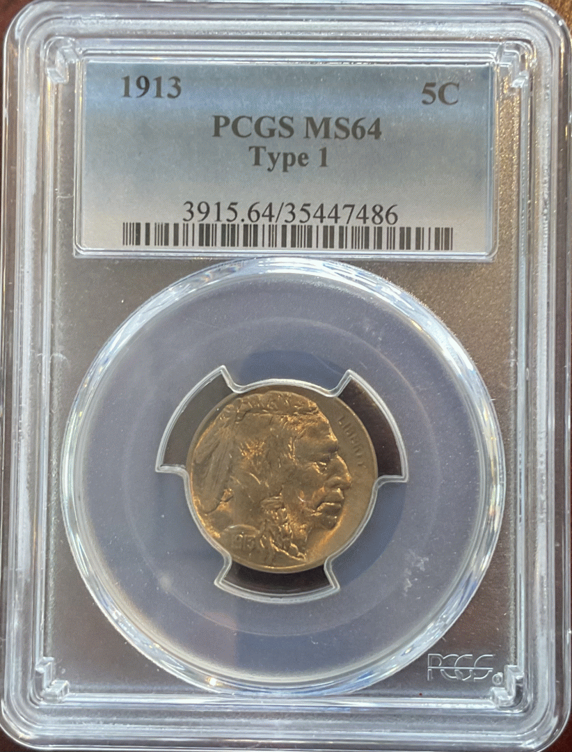 1913 Buffalo Nickel PCGS MS64