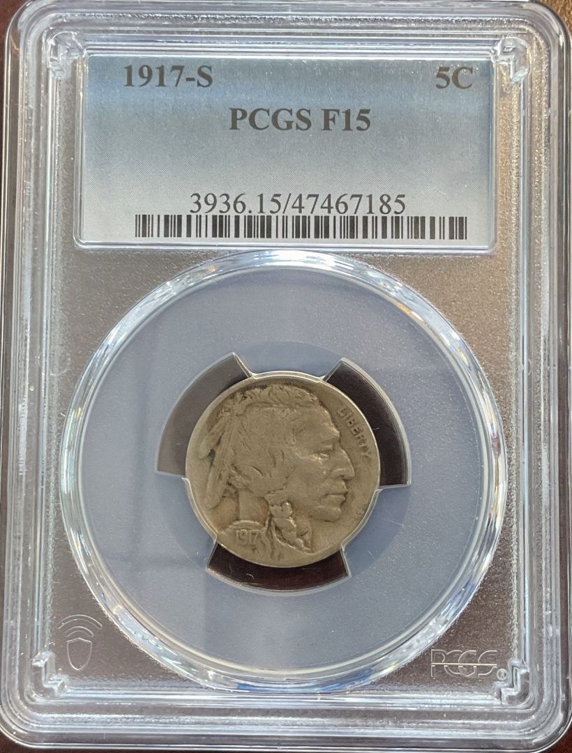 1917-S Buffalo Nickel PCGS F15