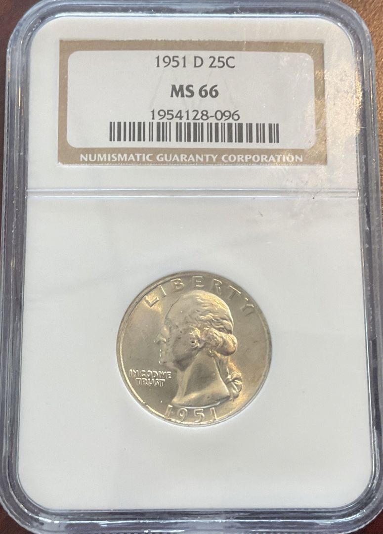 1951-D Washington Quarter NGC 66