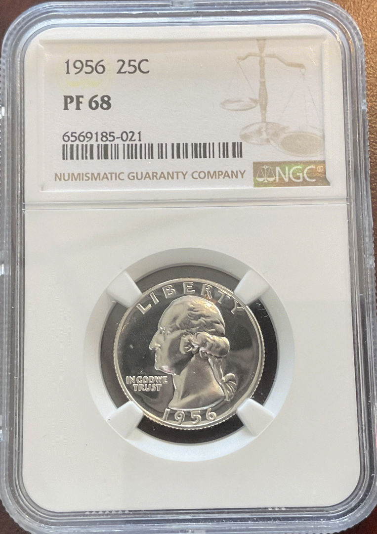 1956 Washington Quarter NGC Proof 68