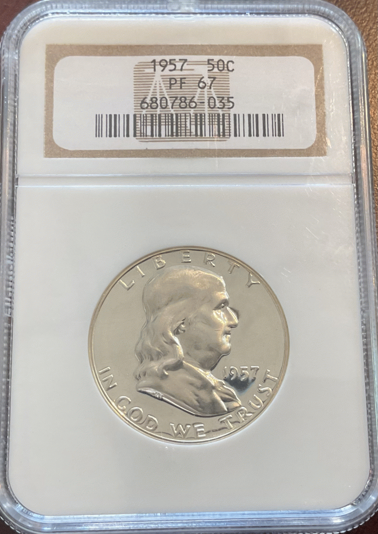 1957 Franklin Half Proof 67