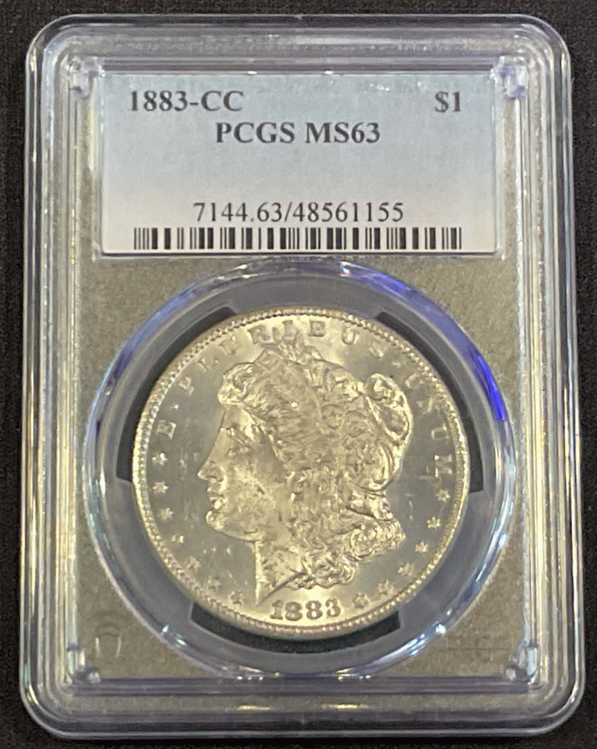 1883 CC Morgan Dollar PCGS MS 63