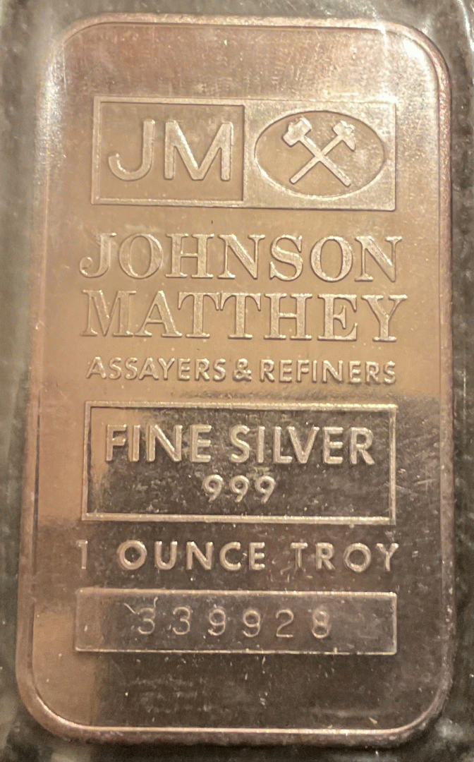 Johnson Matthey 1 oz Silver Bar