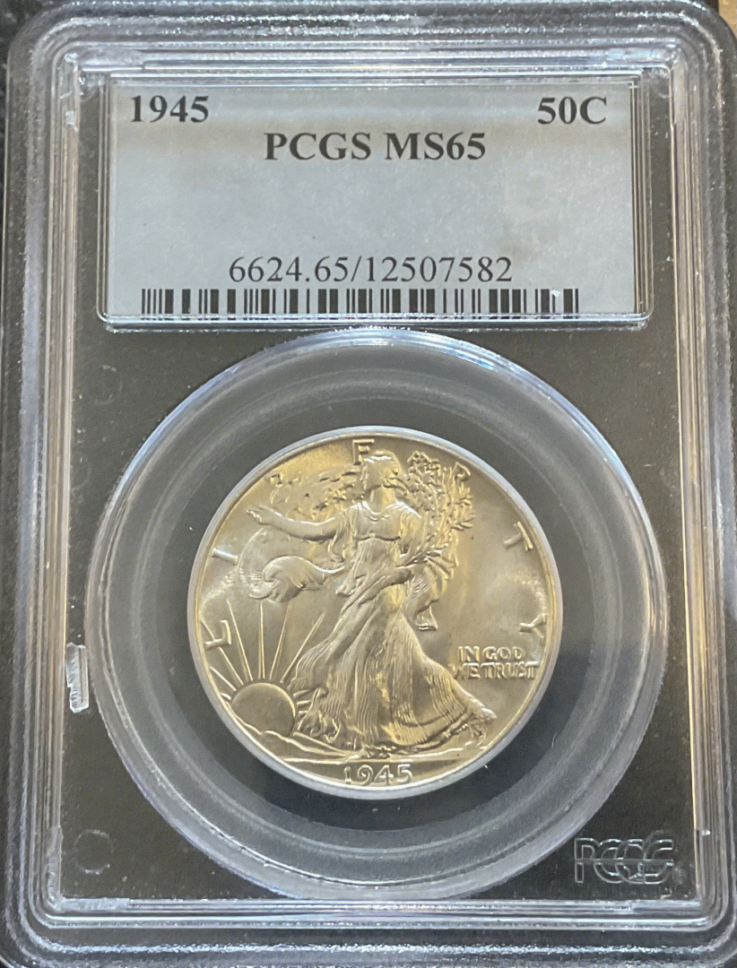 1945 Walking Liberty Half