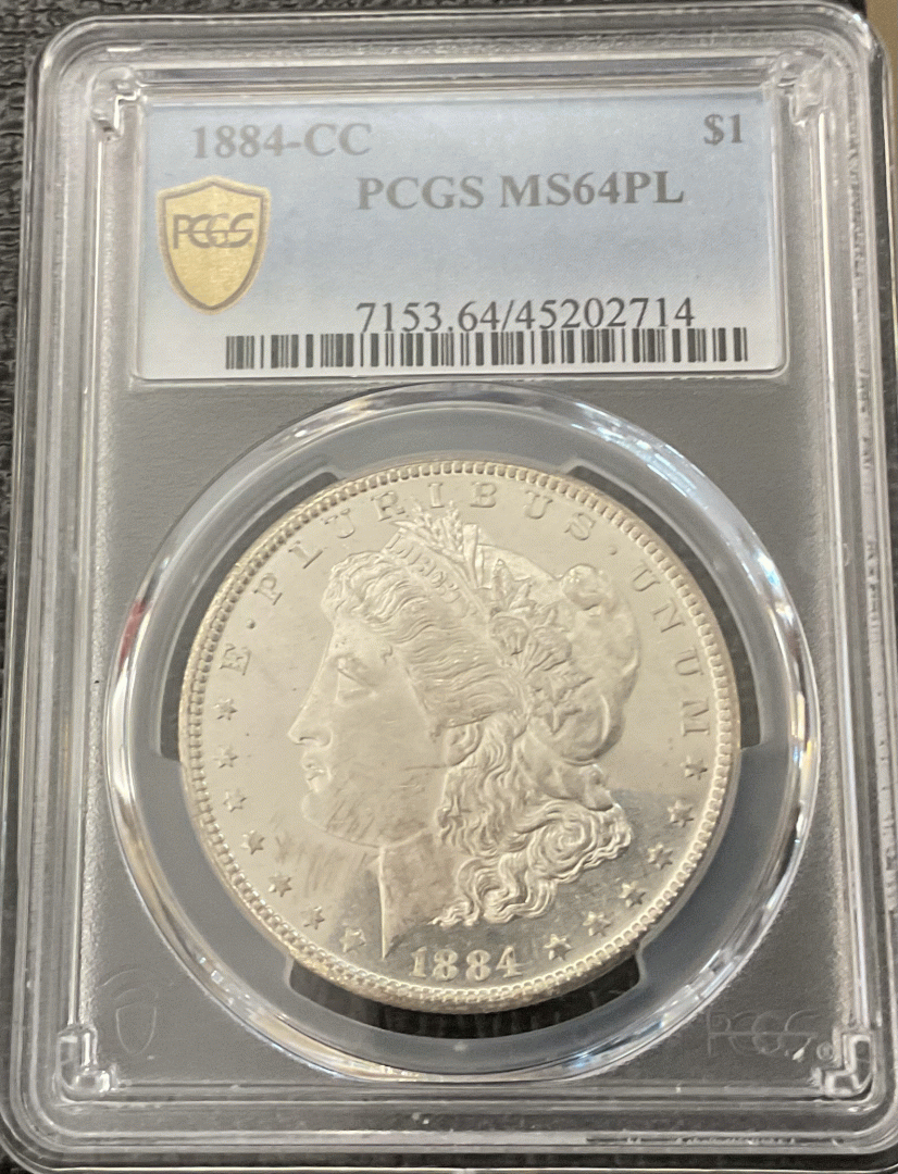 1884-CC Morgan Dollar PCGS 64PL